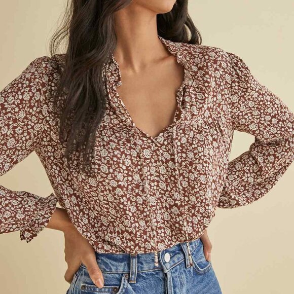 Reformation Amira Top in Chocolatier Size Small - Picture 1 of 4
